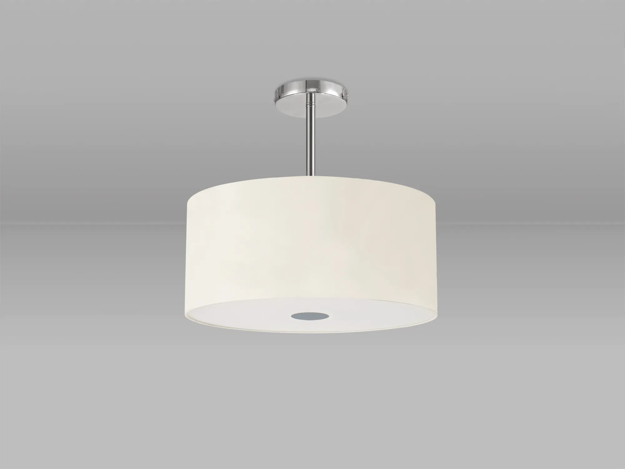 Baymont 40cm Semi Flush 5 Light Polished Chrome, Ivory Pearl/White, Frosted Diffuser DK0455  Deco Baymont CH IV